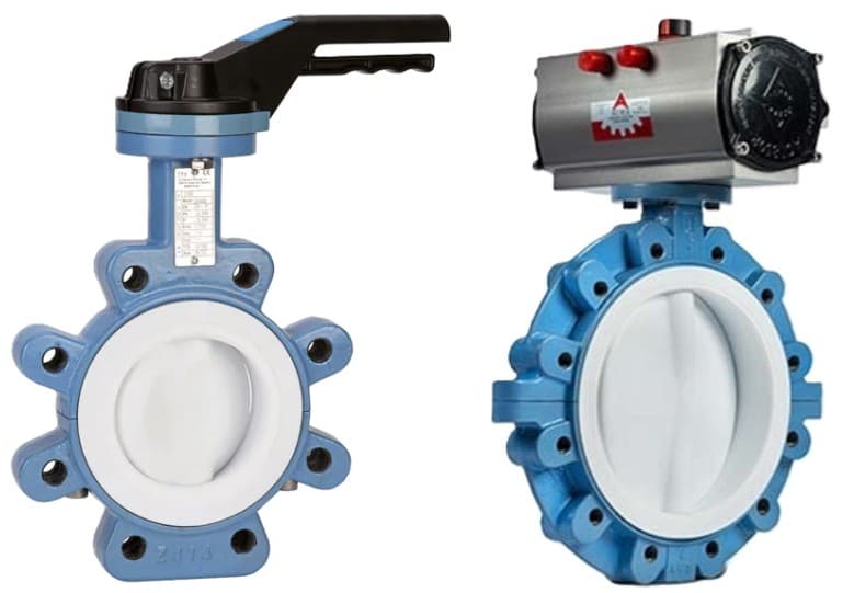 PTFE Kaplı Kelebek Vana